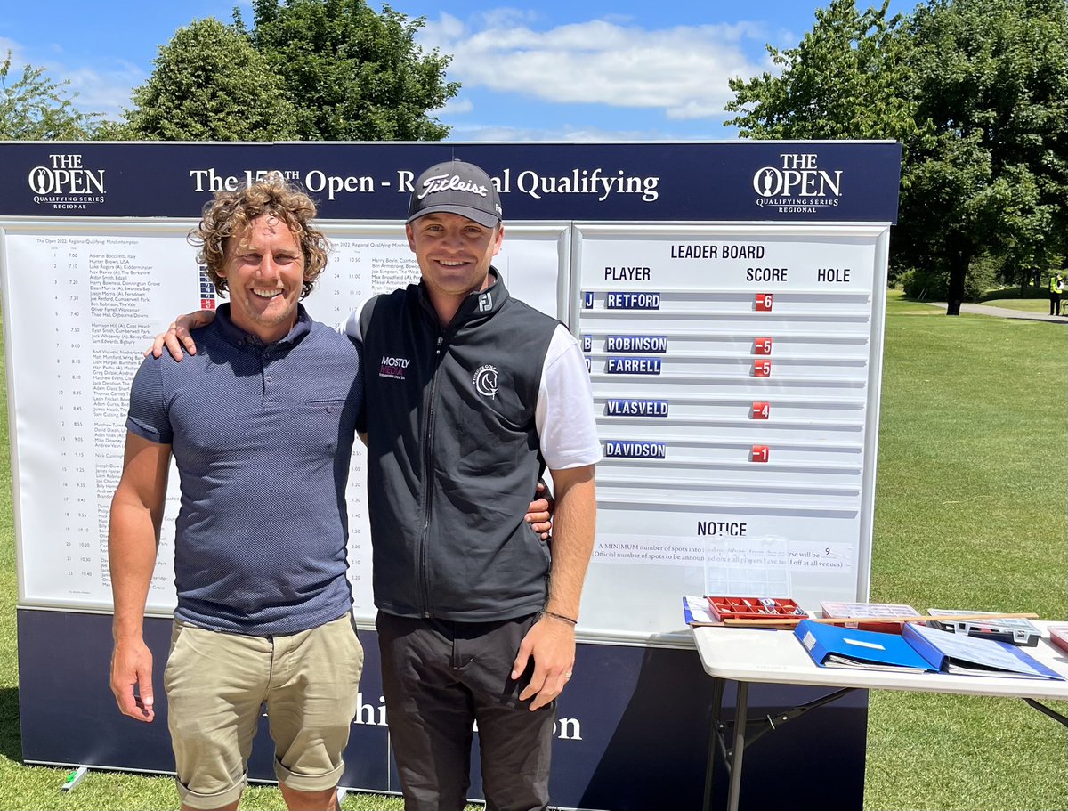 RetfordJoe's tweet photo. 66 to start my pro career and to get through to final q next week !! The caddy was on fire 🔥 A big thank you to my sponsors for making it all possible https://t.co/r60O8F4ymX