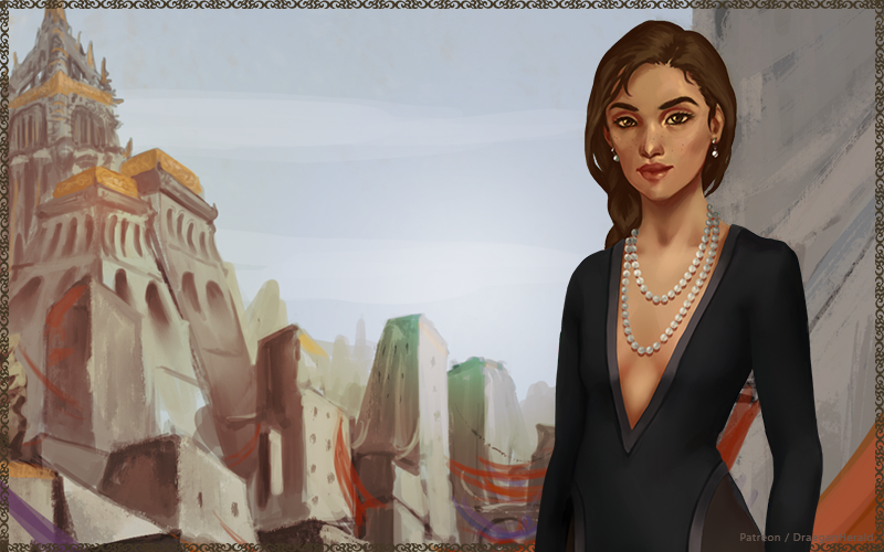 DraeganHerald's tweet photo. A spymaster with a tongue sharper than any blade.

Still new to Twitter &amp; Patreon.
Hoping to find my tribe.
Hit the follow button if you love what you see, so you can see more of what you love!❤️

#screenshotsaturday #fantasyart #visualnovel #amwriting 

https://t.co/EC7qeVZBtl https://t.co/Bg8FEmhi7K