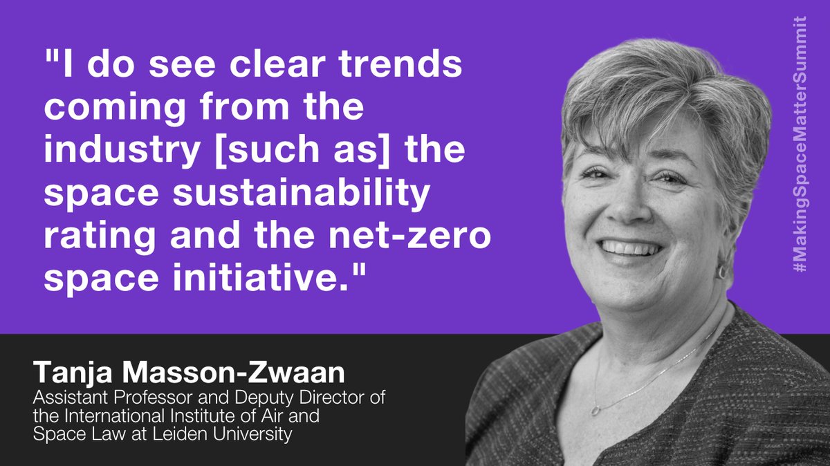 FriendsofEurope's tweet photo. The #SpaceIndustry has taken the lead in developing new rules for the 🚀#SpaceRace, notes @Leiden_IIASL's @tanjamasson at our #MakingSpaceMatterSummit. ⤵️ https://t.co/uAKZdQwcim