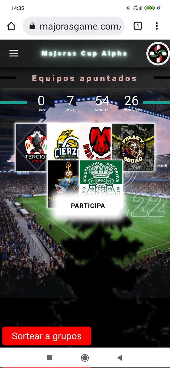 MAJORASGAME (@majoras_game) on Twitter photo Falta 7H 54min 26s.
Para que empiece el torneo.
Aun quedan plazas libres.
Estos son los equipos que se apuntaron
@terciosesports
<a href="/CierzoEsports/">Cierzo Esports Academy</a>
<a href="/RealBunnyCT1/">Real.Bunny.CT</a>
<a href="/freakysquad22/">FREAKY SQUAD</a>
<a href="/EsportsJlcruz/">JLCruz eSports</a>
<a href="/eSportsCastillo/">Castillo City</a>
No te quedes, sin tu plaza.
Interesados MD Falta 7H 54min 26s.
Para que empiece el torneo.
Aun quedan plazas libres.
Estos son los equipos que se apuntaron
@terciosesports
<a href="/CierzoEsports/">Cierzo Esports Academy</a>
<a href="/RealBunnyCT1/">Real.Bunny.CT</a>
<a href="/freakysquad22/">FREAKY SQUAD</a>
<a href="/EsportsJlcruz/">JLCruz eSports</a>
<a href="/eSportsCastillo/">Castillo City</a>
No te quedes, sin tu plaza.
Interesados MD