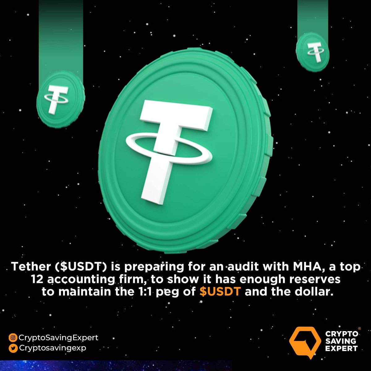CryptoSavingExp's tweet photo. Tether prepares for a full audit on their #USDT reserves 🔍 https://t.co/gKbeyCJ8qC
