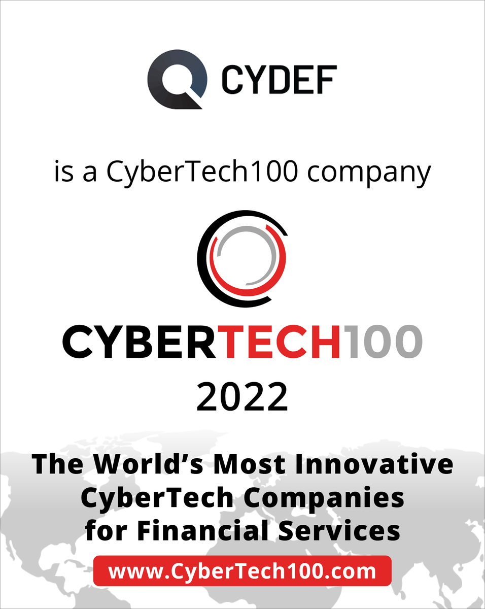 We are thrilled to have been named one of the world's most innovative CyberTech companies again this year, by <a href="/Fintech_Global/">FINTECH GLOBAL</a> . 

cydef.ca/news/cydef-amo…

#CyberTech #CyberTech100 #FinTech #Awards #Business #Canada