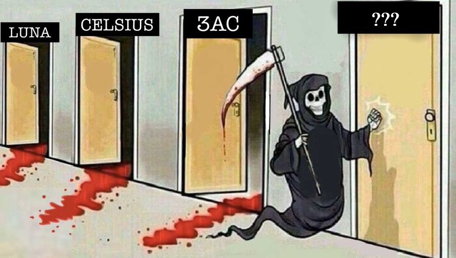 rektdiomedes on Twitter: "Thread: The Crypto Bulltard's Guide To Potential  Further Contagion 🧵 So… the question on everyone's minds right now is  'Will the LUNA/Celsius/3AC stuff keep spreading?' and... "Where might it