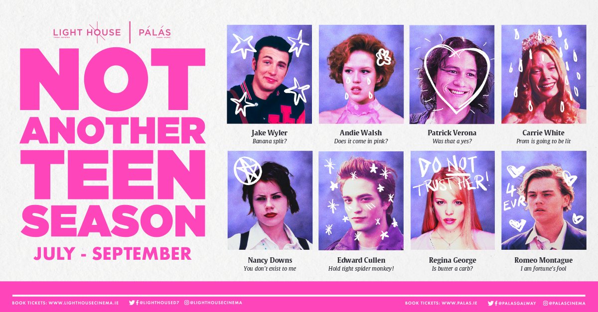 LightHouseD7's tweet image. ☀️ Summer Season Announcement ☀️

We're excited to announce what might be the best Summer season we've ever had at Light House with a celebration of the teen movie. It's going to be so fetch! 🥂

Full line-up &amp;amp; tickets: lighthousecinema.ie/not-another-te…
Season artwork by @meaganhyland