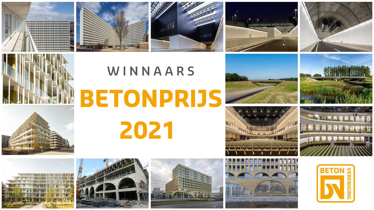 Winnaars van de Betonprijs bekend!!
En de winnaars zijn…betonvereniging.nl/nieuws/winnaar…

Alle betrokkenen bij deze prachtige projecten, gefeliciteerd!