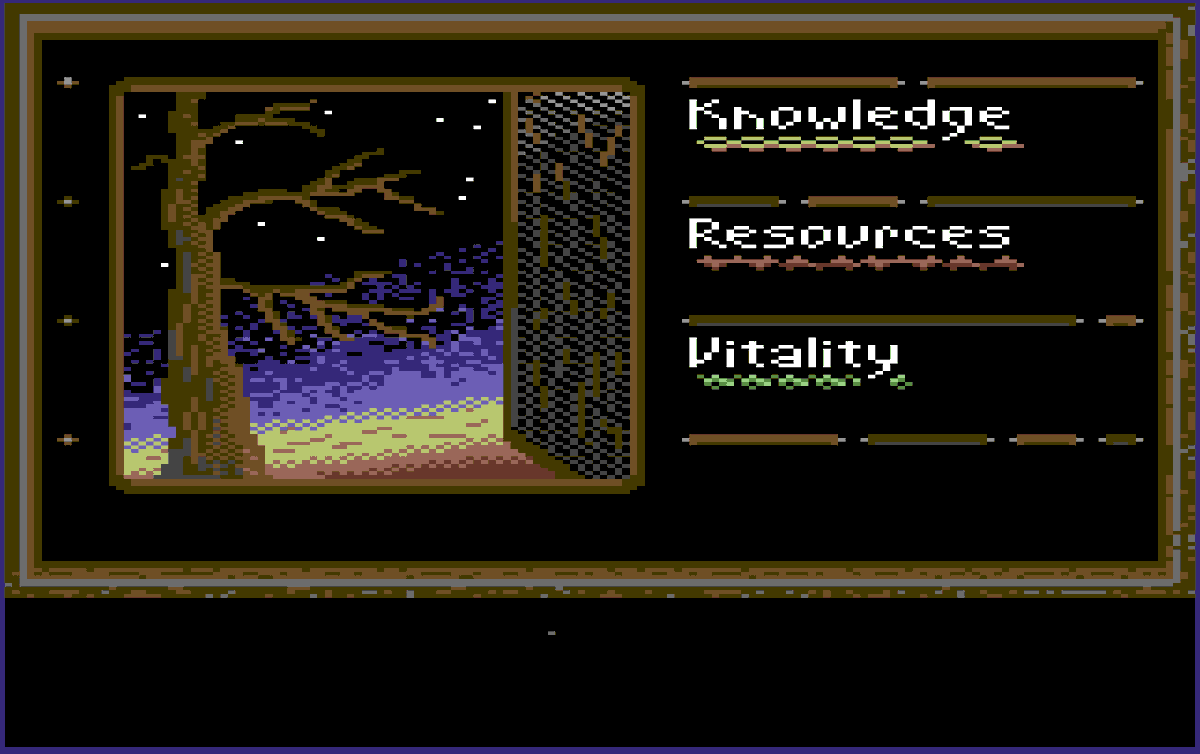 Glenfastgames's tweet photo. Things are happening in leaps and bounds, at least graphics-wise! Of course the whole thing will grind to a halt at some point 😅 #c64 #c64dev #gamedev #retrogames https://t.co/01lJVKbfAi