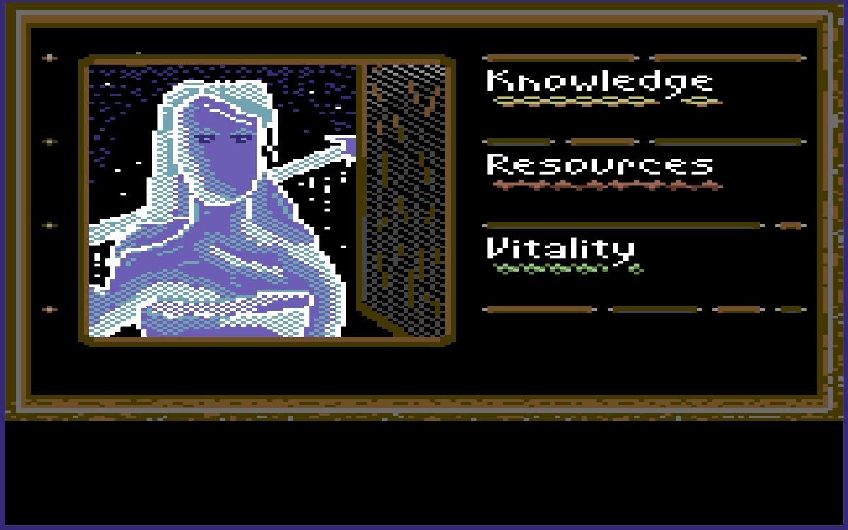 Glenfastgames's tweet photo. Things are happening in leaps and bounds, at least graphics-wise! Of course the whole thing will grind to a halt at some point 😅 #c64 #c64dev #gamedev #retrogames https://t.co/01lJVKbfAi