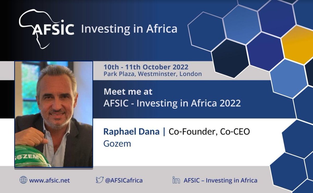 raphaeldana's tweet photo. Excited to speak at @AFSICafrica about the rise of @GozemAfrica in West and Central Africa - see you in London, October 10-11th 2022
#africa #tech #invest #togo #benin #gabon #cameroon https://t.co/LEkcYtbhuk