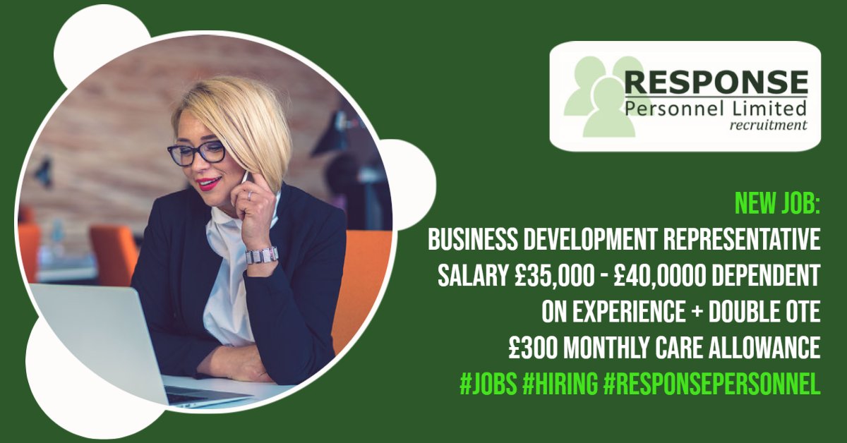 ResponseJobs's tweet photo. New Job:
Full time hours Monday β Friday
Must have experience of selling IT services to the SMB sector in the UK
Ref: 2021120804
#jobs #hiring #responsepersonnel https://t.co/r9kpH9Wh9C