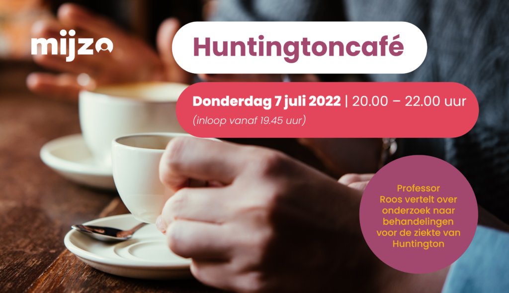 HuntingtonNet's tweet photo. @Mijzo_zietmij organiseert op 7 juli van 20.00 tot 22.00 uur een Huntington-café. Tijdens deze avond gaat prof. em. dr. Raymund Roos van het @LUMC_Leiden in op de lopende onderzoek naar behandelingen voor de ziekte van Huntington.

https://t.co/DMtXJmwiyX https://t.co/tO31g27vGt
