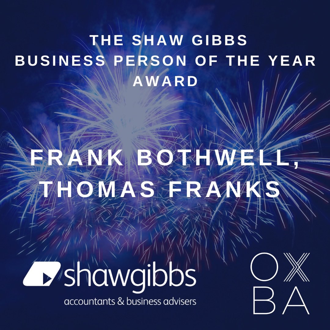 We're starting the week with some amazing news... We are thrilled to announce that we received not 1 but 2 awards at the Oxfordshire Business Awards! These awards are a true testament to our incredible Thomas Franks family & we cannot thank you enough for all your hard work.