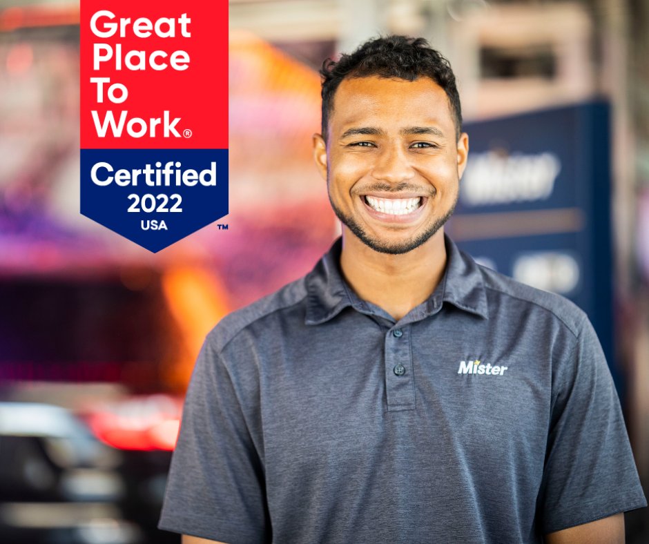 All the kudos go to our team members for building the workplace culture that earned Mister recognition as a 2022 Great Place to Work. Read our results bit.ly/3b9UyZv

#GPTWcertified #SHINEmonday