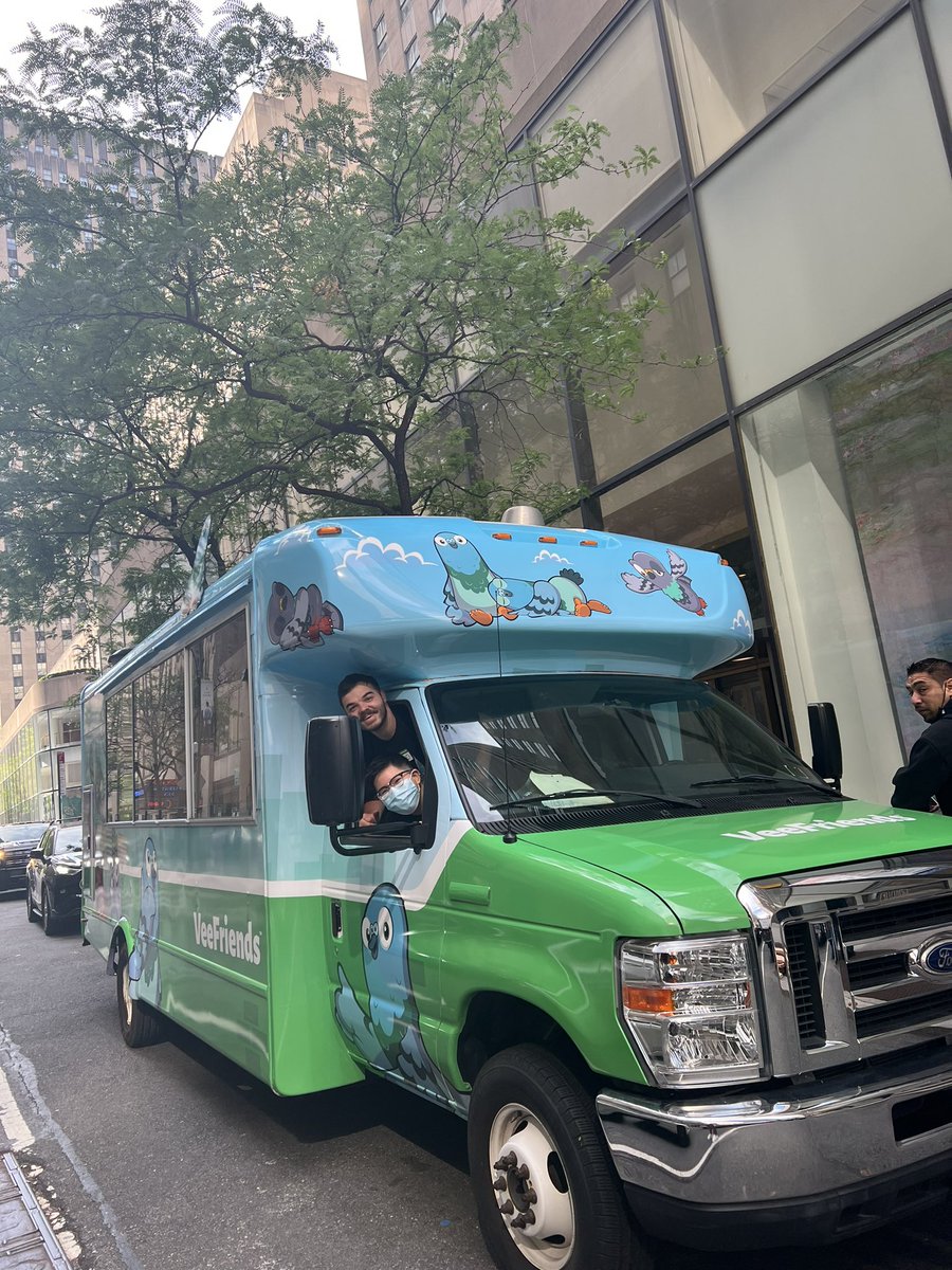 veefriends's tweet photo. If I were a VeeFriends bus, where would I be? Perhaps near a music hall, radio city. With surprises inside, you’ll want to come see, at 49th and 6th, right near Christie’s. 🐦🐦🚐 https://t.co/2YFTDlAZkm