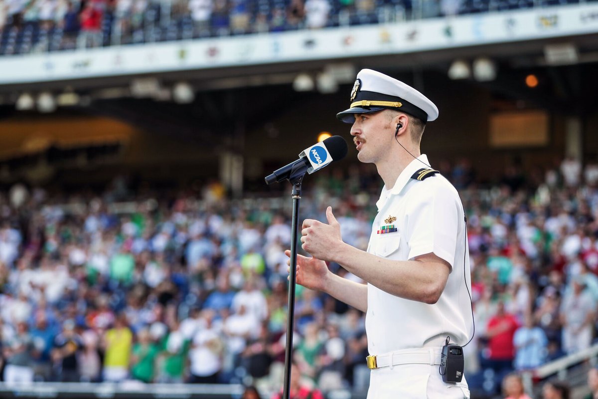 A tradition that began during backyard Wiffle ball games continued at the CWS Sunday, when military brothers came home and one of them sang the national anthem in front of his alma mater. 

<a href="/emily_nitcher/">Emily Nitcher</a> did a great job with this: 

omaha.com/news/local/bro…