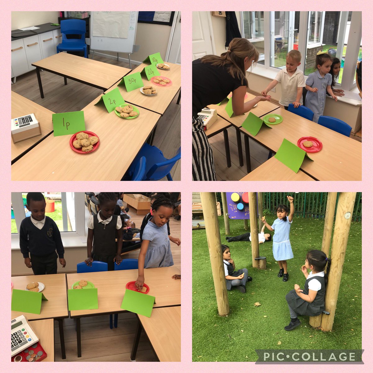 StPaulsBolton's tweet image. In P.S.H.E Reception are learning more about money. We have looked at our currency, foreign currency, how we get money and what we need it for. We visited the St Paul’s cookie shop, looked at the prices and selected the correct coin. #money #coins #EYFSrocks