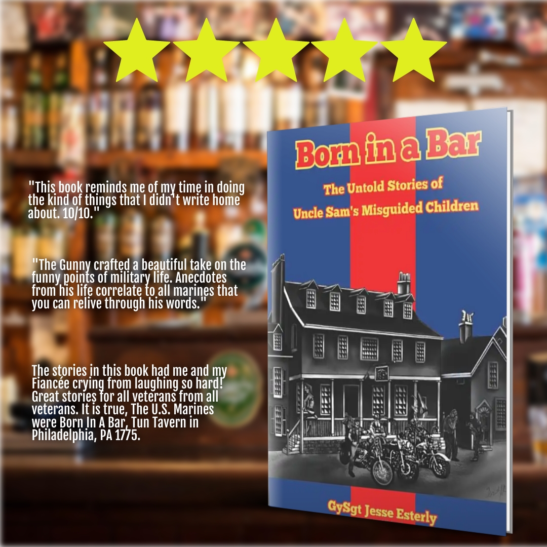 cjiveslopez's tweet photo. But who doesn't love a good bar story?
What's yours?
Thank you BorninaBar Usmc for donating this book.
Enter Here: https://t.co/qegL0pEKt2
#theauthorsporch #giveaway #unitedstatesmarines #militaryhumor #cjiveslopez #bookdonation #swearwords #borninabar #lowtolerance https://t.co/H0A0M4ieO8