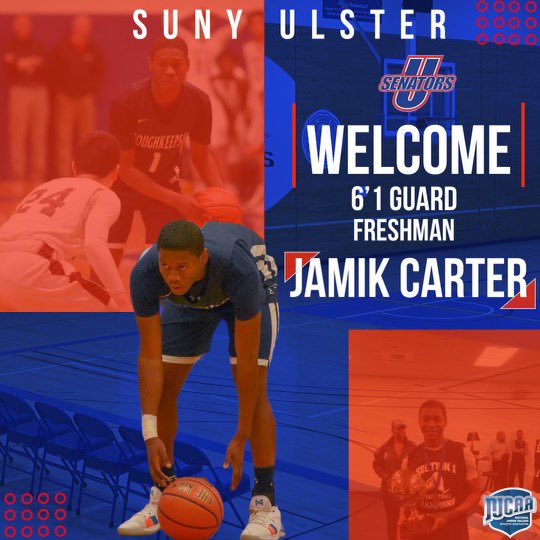 ULSTERMBB's tweet photo. 🚨4-Year College Coaches 🚨

Welcome Jamik Carter. Jamik is from Brooklyn, and will major in psychology. At Poughkeepsie HS, he won a state title in 2019. Jamik is tough, defends, and shoots it. Welcome Jamik!!

Twitter: @carterjamik
Instagram: @Meek1__

https://t.co/gk1iYGBMUO https://t.co/Fg30qFKwvQ