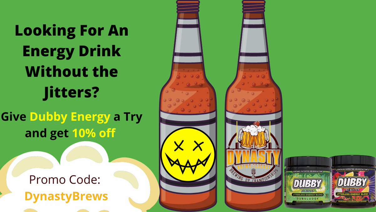 DynastyBrews's tweet photo. We are proud to announce our Partnership with @DubbyEnergy. If your looking for a pick-me-up that comes Jitter-free then look no further than Dubby Energy. If you use our Promo Code: DynastyBrews today, you get 10% off your order. https://t.co/fgjGsDjoJA