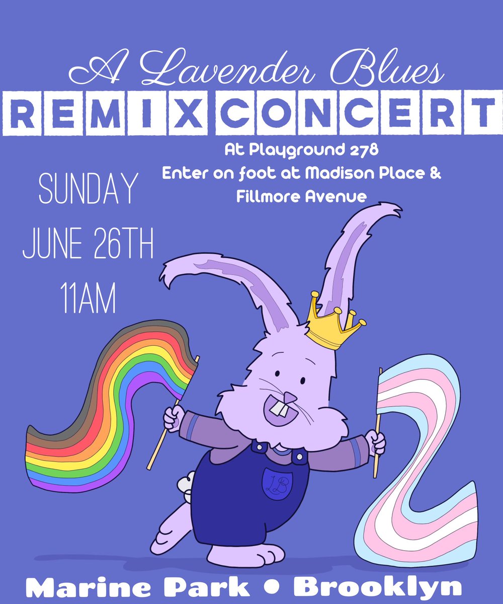lavender_blues's tweet photo. Join Lady B for a FREE REMIX CONCERT at Playground 278 in Marine Park on Sunday!!

What is a REMIX CONCERT? Songs we sing in our classes REMIXED with a new cadence &amp; added beat, I call it #BabyHipHop

 https://t.co/7wLp2ea5Hx for the album &amp; get ready for #NewMusic COMING SOON! https://t.co/1aiMqlyJPD