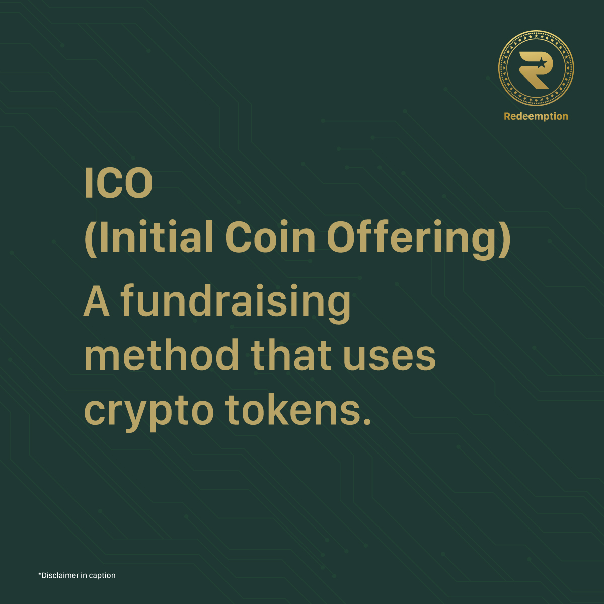 RedeemptionTeam's tweet photo. In an ICO, a quantity of crypto token is sold to investors, in exchange for legal tender or other listed Cryptocurrency such as Bitcoin or Ether.
*ICOs are unregulated and could be highly risky.
#Redeemption #RedeemptionToken
#CryptoToken #CryptoTokenofIndia https://t.co/jj8u4L3f2O