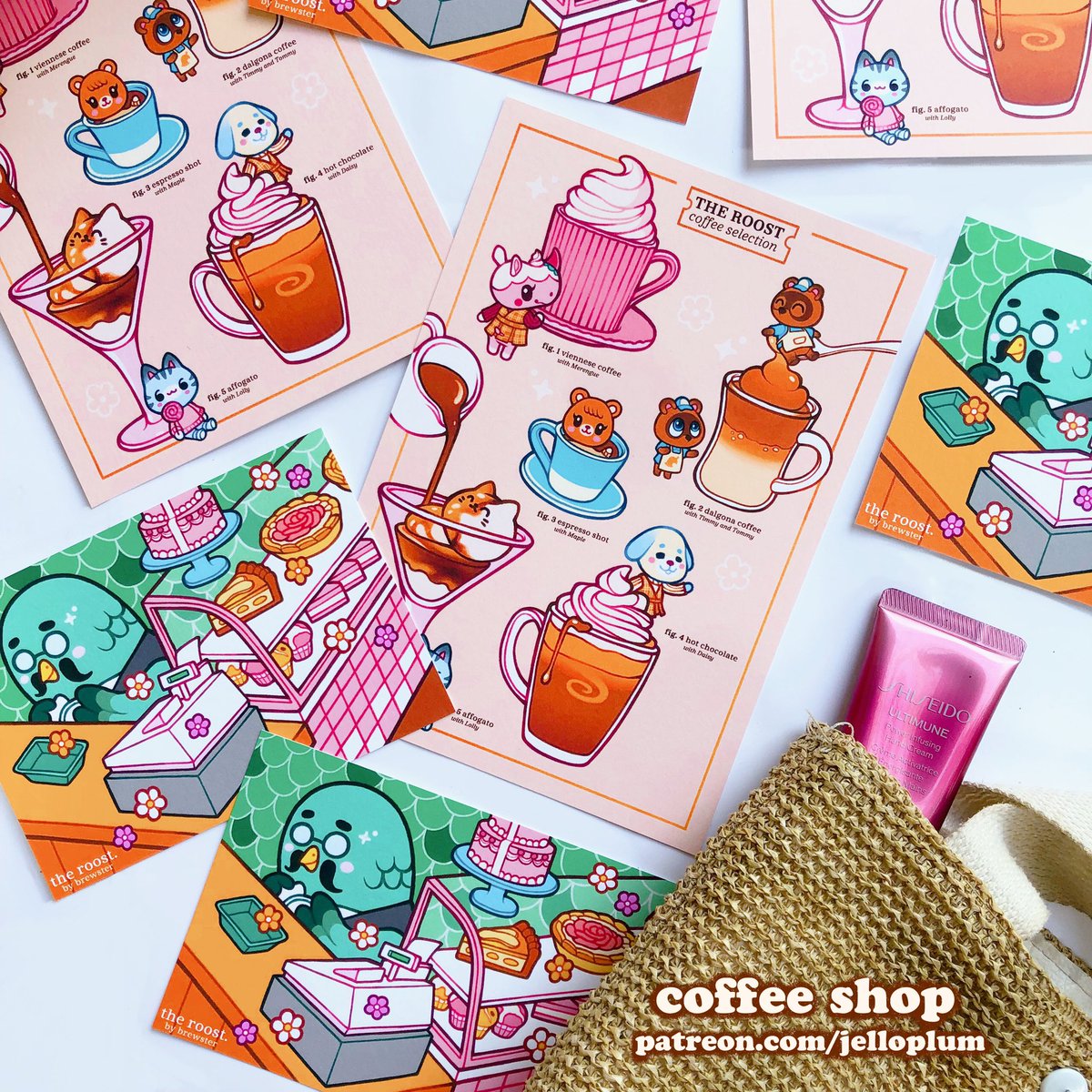 coffee shop postcards!! ☕️🧋 