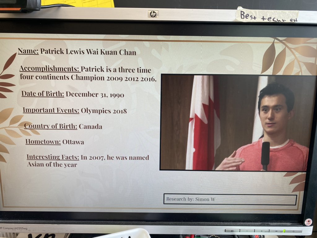 mmeburrows's tweet photo. The learning doesn’t stop after May! We are leaning about famous Asian-Canadians presented by Grade 4s. @PeelSchools @JBoltonps https://t.co/pd7Ken4U1K