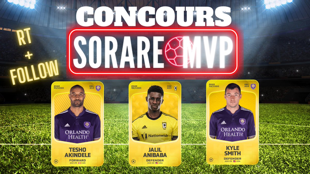 Concours / Giveaway Sorare ! ๐
3 joueurs de MLS ร gagner ! ๐ฅ๐๐
Conditions…
