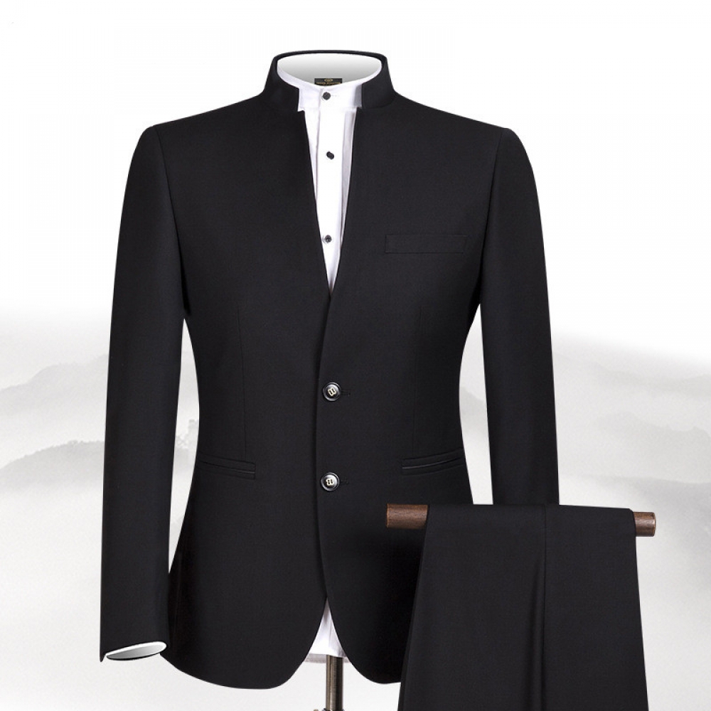 #bluewave Men Tunic Collar Formal Suit.