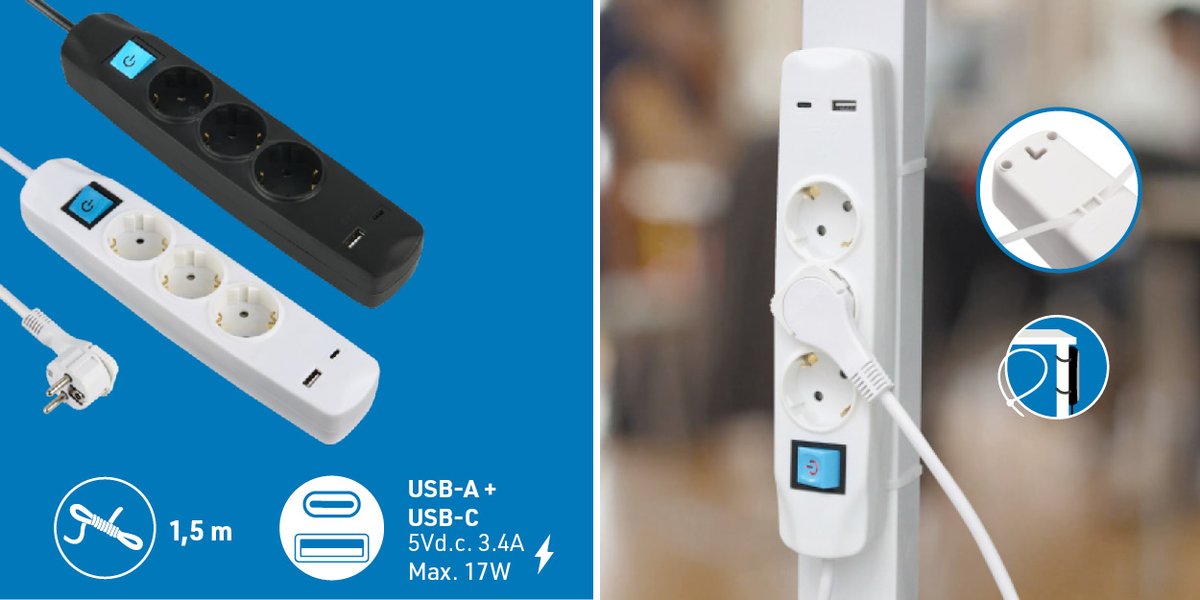 ElectralineG's tweet photo. Our new multisockets (3-way and 5-way) comes with USB charger type C in combination with USB type A perfect for all devices. Suitable for: home, office.
Learn more: https://t.co/X4wFKjcvt7 https://t.co/LBtdNr2VXS