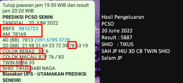 cece_hoki's tweet photo. Hasil pengeluaran PCSO 20 Juni 2022 π₯
Untuk prediksi pasaran lainnya bisa silakan hub WA 081295916922
#resultpcso #pcso #pcsopools #togelpcso https://t.co/0KCXyuhWv2