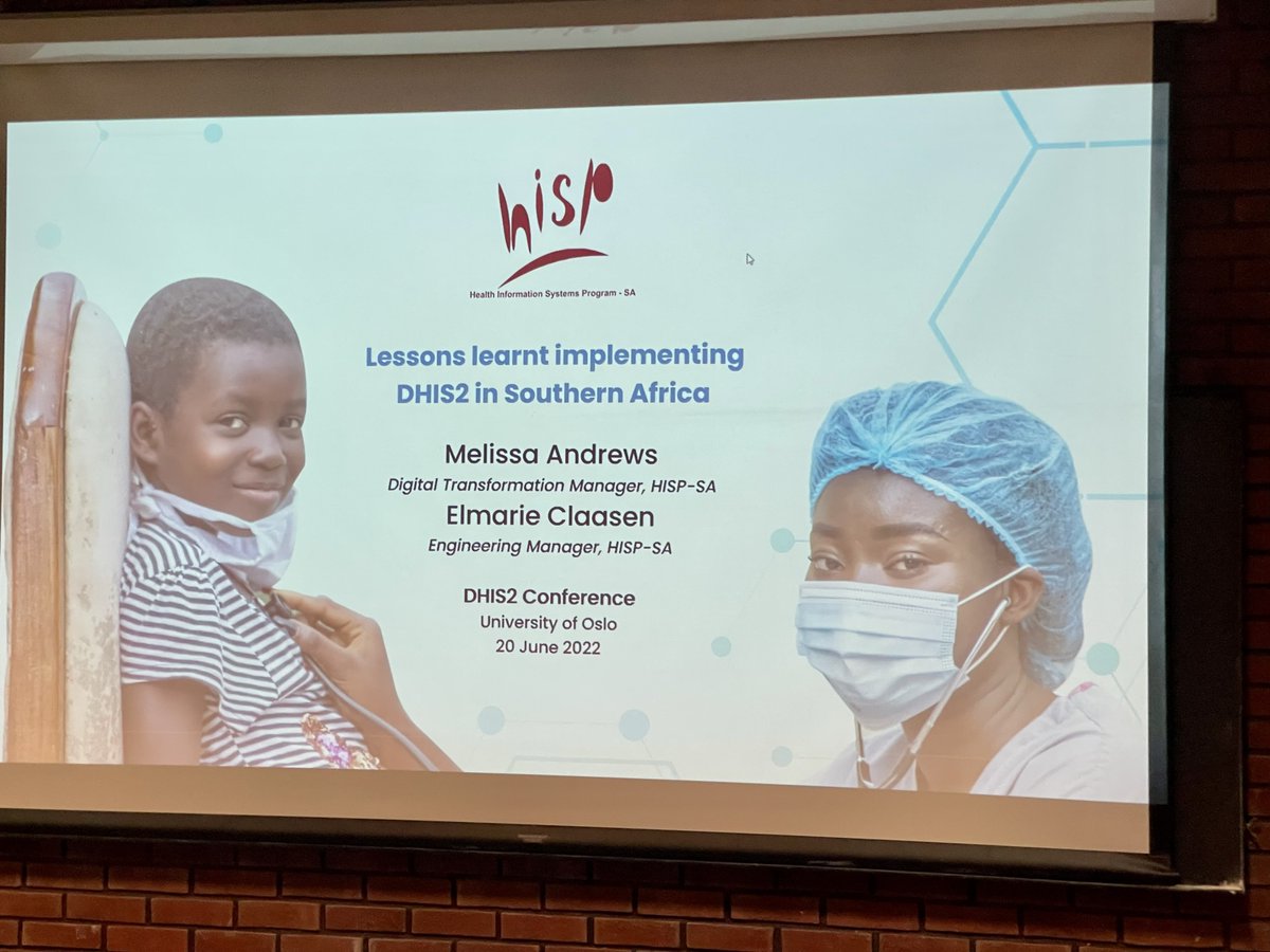 seanehna's tweet photo. @Mel_B4A presenting @dhis_2 #BestPractice lessons at #DAC2022 @HISP_SA_ #bblt https://t.co/QdKFsvIswU