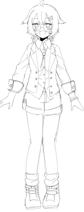 skeb描く前のラフとかそういうの 