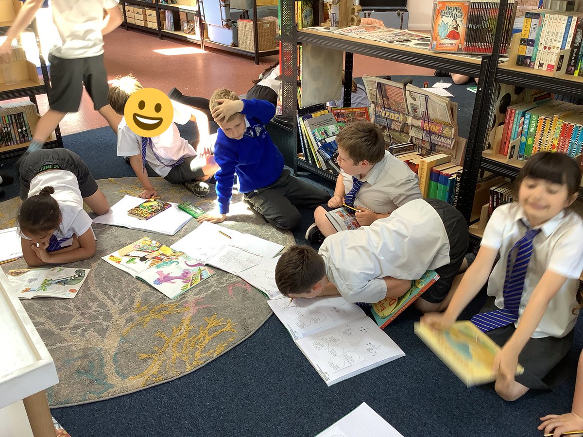 3PD_LPS's tweet photo. In our beautiful library this afternoon, creating blurbs for our favourite books! #LPSreading #summarising @LPS_HFD https://t.co/EENIbj1tDC