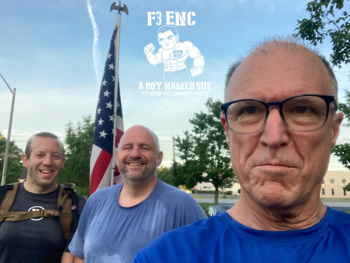 F3ENC's tweet photo. 23 PAX worked together:

5 @ #breakdown 
12 @ #thecollardpatch 
3 @ #aboynamedsue 
3 @ #shieldlock

#f3enc
#f3nation 
#f3counts https://t.co/pkQp7H52Sq