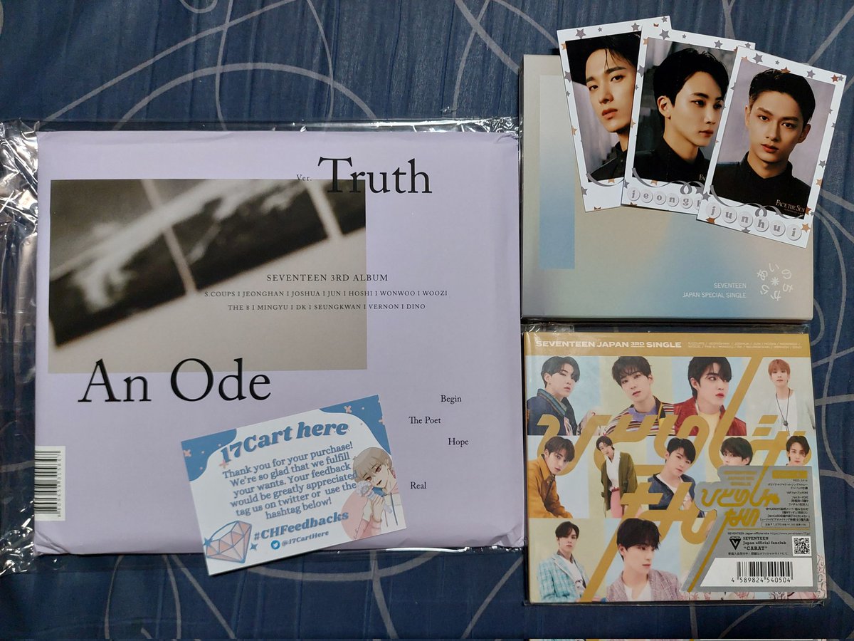kezRmr's tweet photo. ๐ฆ happy package from @17CartHere ๐ธ
Yayyy! I got #SEVENTEEN's 2 Japanese single and the An Ode album. I've been stressed out from work lately but now, I'm really happy! To more budol! ๐ Thank you so much for a smooth transaction as always. ๐ค Highly reco shop! ๐ฏ
#CHFeedbacks https://t.co/XAkpwe6wZf
