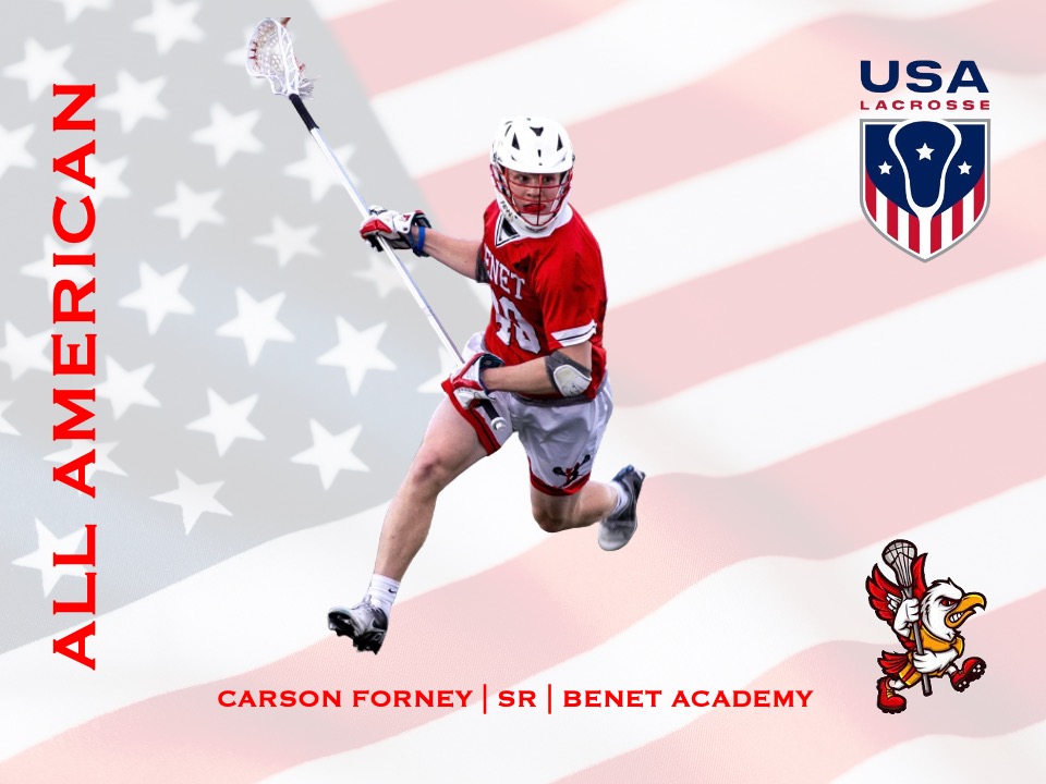 Congratulations to <a href="/carson_forney40/">Carson Forney</a> on being designated as an All American!! Our 3 Year Sr Captain topped off his Benet Academy Career as a 2x All State Honoree as well!! <a href="/BenetAthletics/">Benet Athletics</a> <a href="/tl_illinois/">True Lacrosse Illinois</a> <a href="/tl_national/">tl_national</a> <a href="/StonyBrookMLAX/">Stony Brook Men's Lacrosse</a>