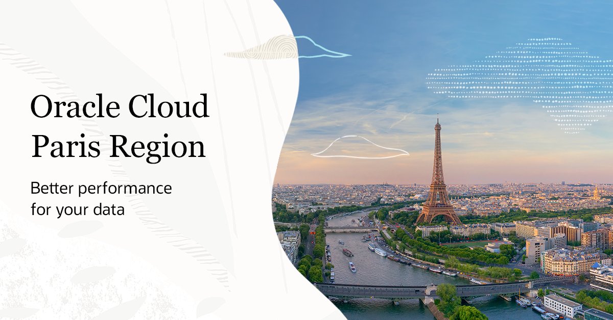 Oracle's tweet photo. Ooh La La! We’ve added our 38th #cloud region in Paris! 🇫🇷☁️ https://t.co/WjyHbfUrRN https://t.co/BmelWxRDet