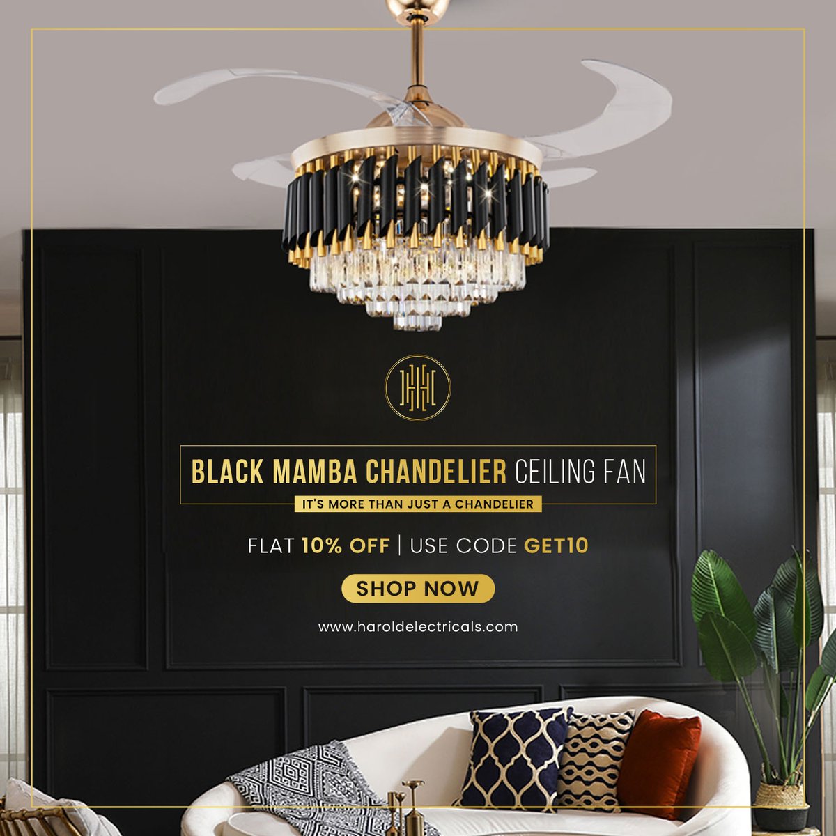 HaroldElectric1's tweet photo. Black Mamba Fan Chandelier 
It's more than just a chandelier 

Flat 10% Off. Use code GET10
Shop now https://t.co/aWvnS43NRh

#chandelierfan #fanswithlights #designerceilingfans #ceilingfans #luxurydesignerindia #luxurydesignerfan #lightingdecor https://t.co/SRuelEcJ2B