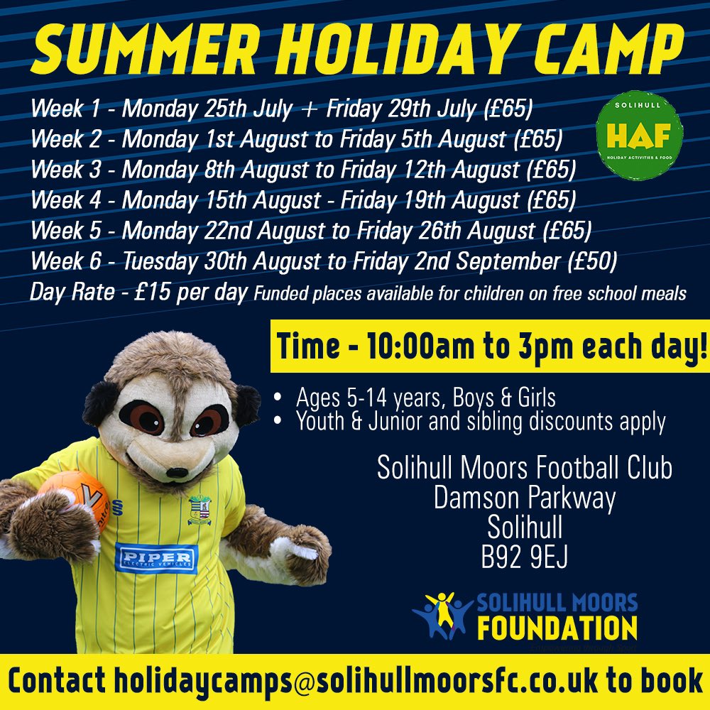Solihull Moors FC on Twitter "RT MoorsFoundation The dates for our