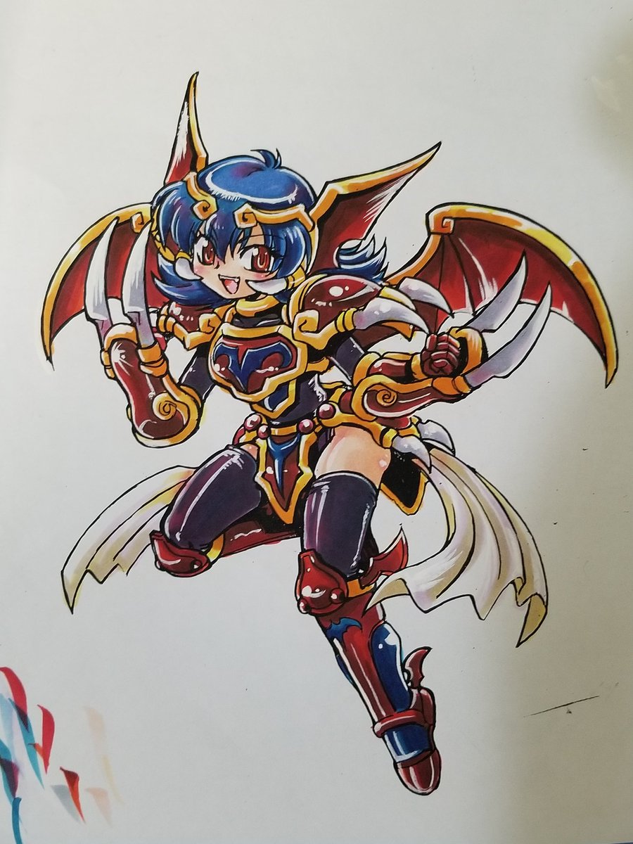 コーモリ🦇とクモ🕷️
その昔、河本ひろし先生の「天空戦記シュラト◆オリジナルコミック 黒衣の哀鬪」に、お手伝いでデザインさせて頂いたゲスト敵キャラ達絵を
後に、同人カードゲーム用に新規に描き直した絵が出てきた🐾
ややこしい(^^; https://t.co/CFUNhOd99I
