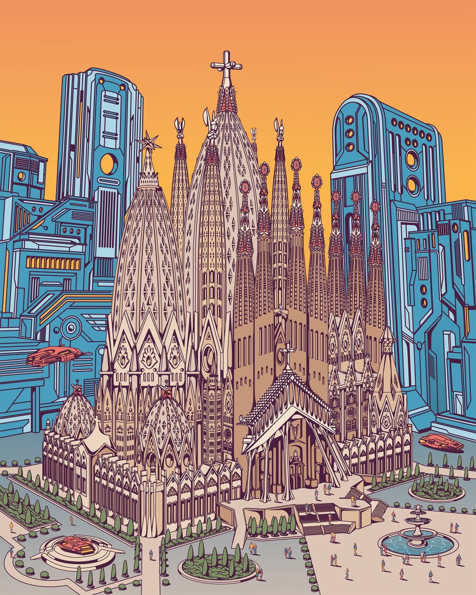 isayev_art's tweet photo. UTOPIA: Sagrada Familia

Antoni Gaudi's grand masterpiece has always interested me for a long time. So I decided to draw it in my own style. It took me more than a month to do it

Link: https://t.co/3QwHN7pC8S

More details in comment https://t.co/e0OgRfj3FB