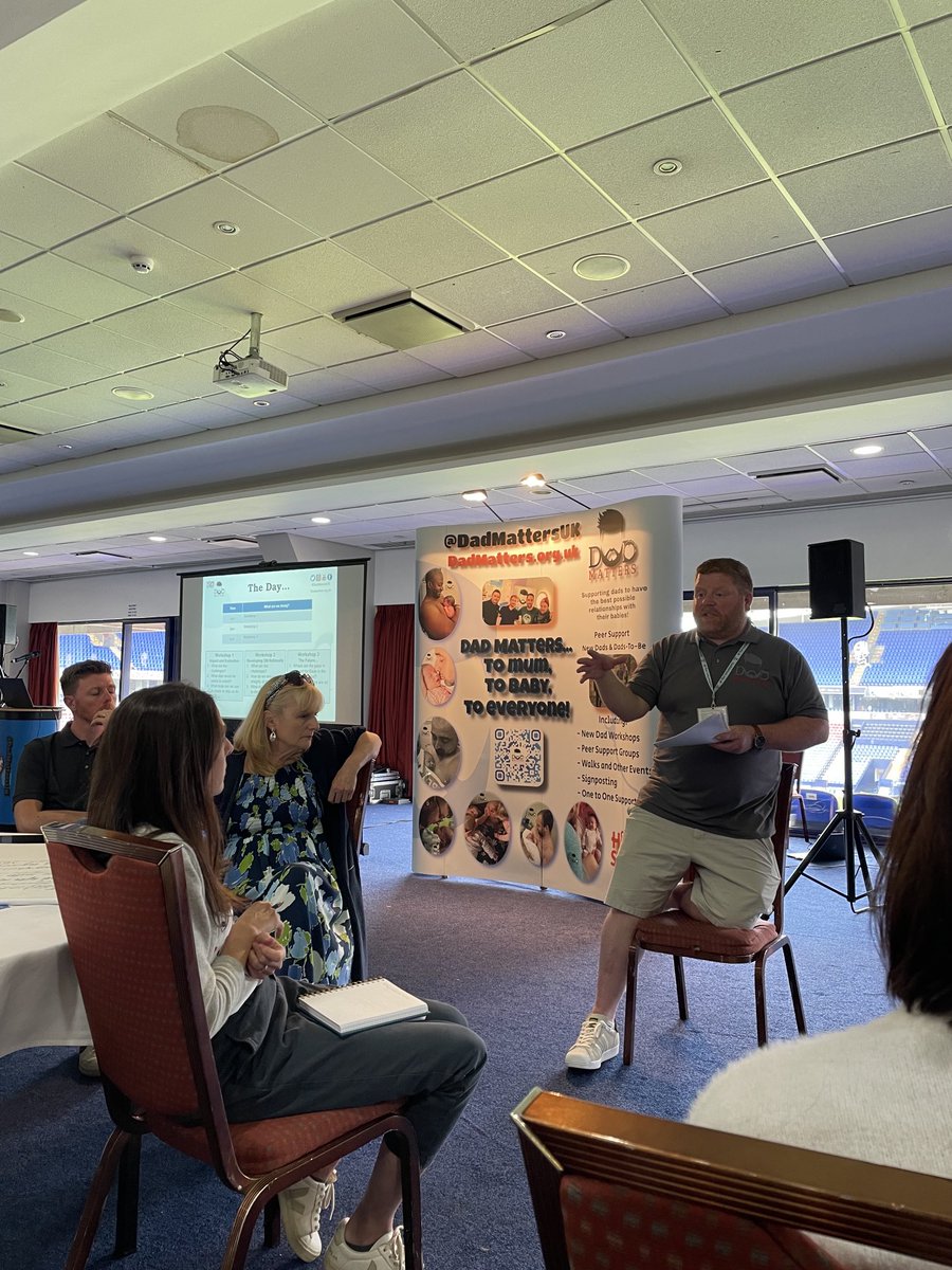 fisher_maggie's tweet photo. Afternoon workshop thinking about impact & outcome evaluation with Mike. How we capture the difference we make #FMHD #DadsMHday @dadmattersuk @2SeasPATH @iHealthVisiting @sparkywoolley https://t.co/nIJCSefRe3