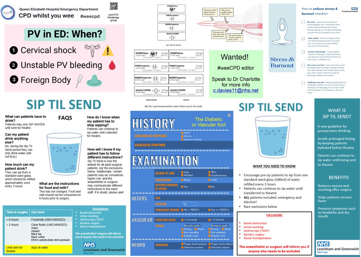 #weeCPD with #siptillsend from <a href="/anaesFactor/">Danielle Factor</a>, PV in ED, pressors,  rumours, burnout and foot examination from <a href="/RCEMLearning/">RCEMLearning</a>