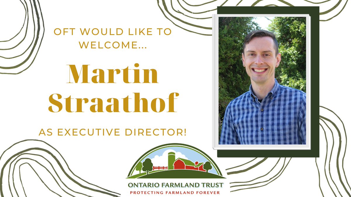 Ontario Farmland Trust is pleased to welcome our new Executive Director, Martin Straathof! Learn more about Martin: ontariofarmlandtrust.ca/2022/06/20/oft…

#ontag #ruralontario #farmlandforever