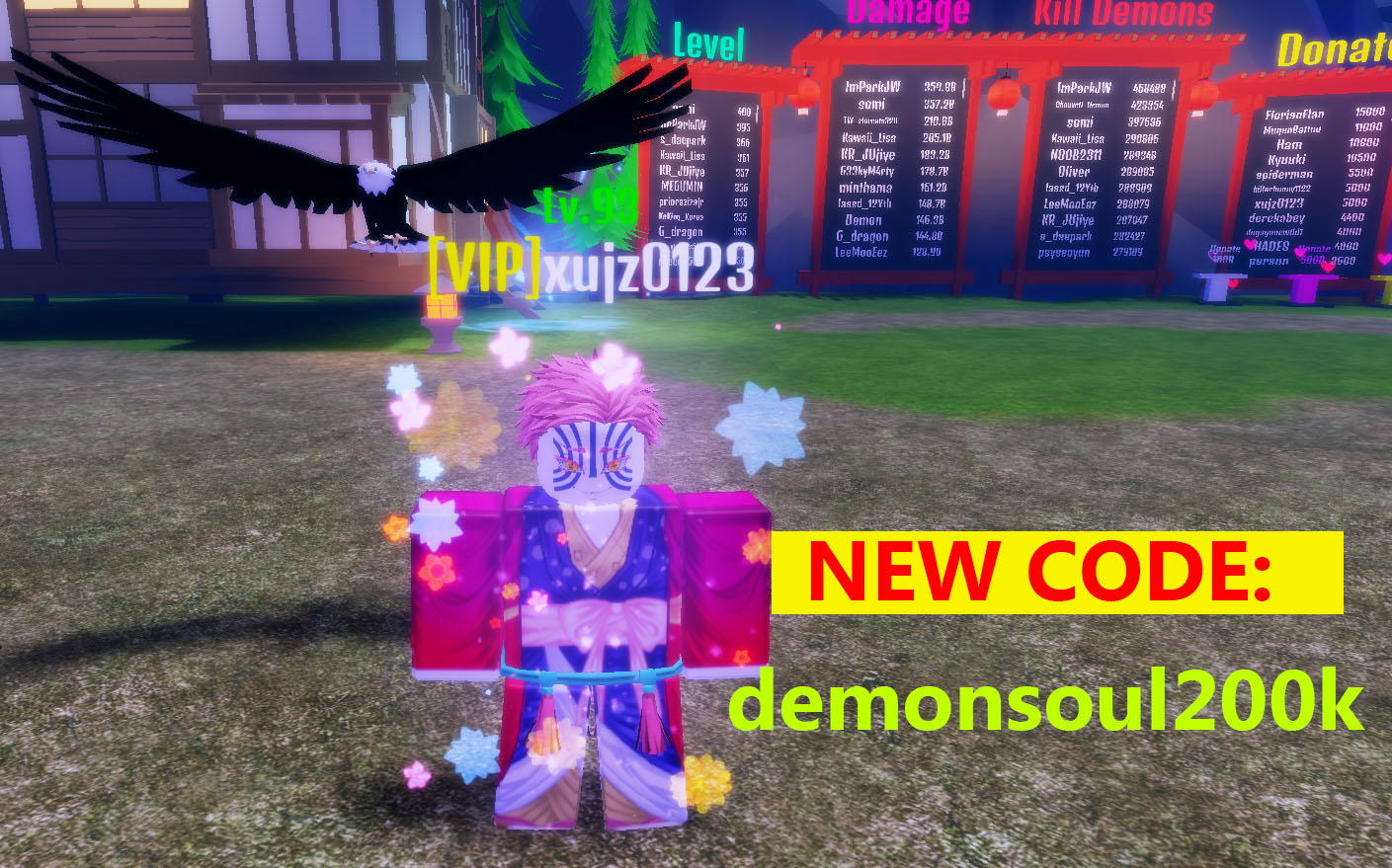 Diligent Farmer on X: Demon soul Roblox 20K likes code