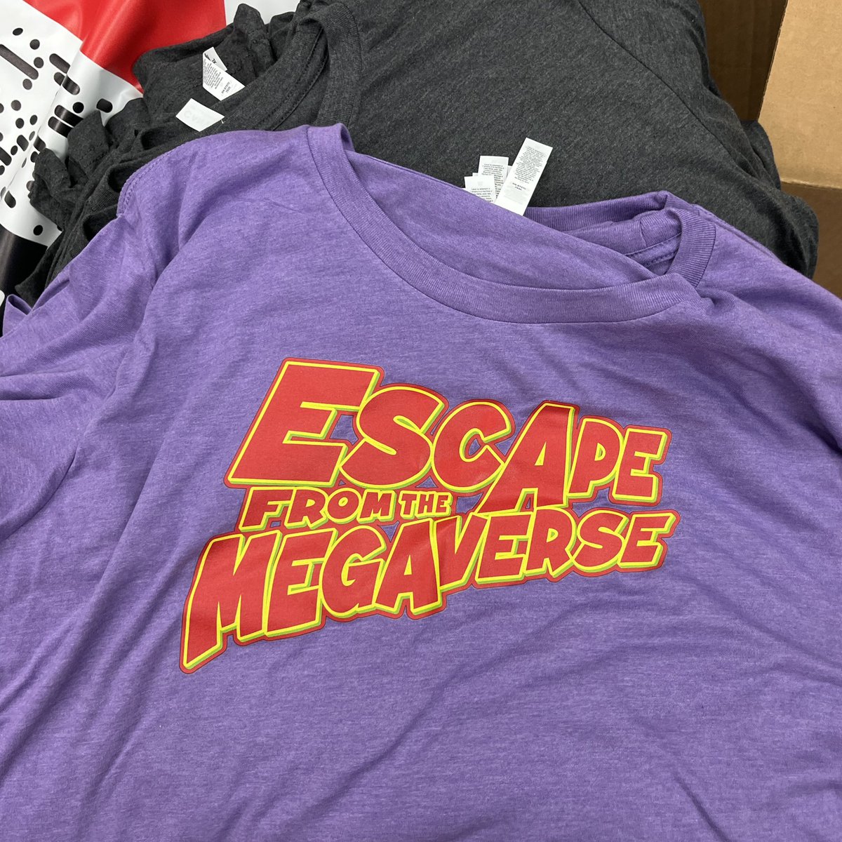EscapeMegaverse's tweet photo. 🔥🔥 Merch is on it’s way to #NFTNYC and the #MegaverseProject launch party TONIGHT!!!

Let’s gooooo!!! https://t.co/GEzDEqfN34
