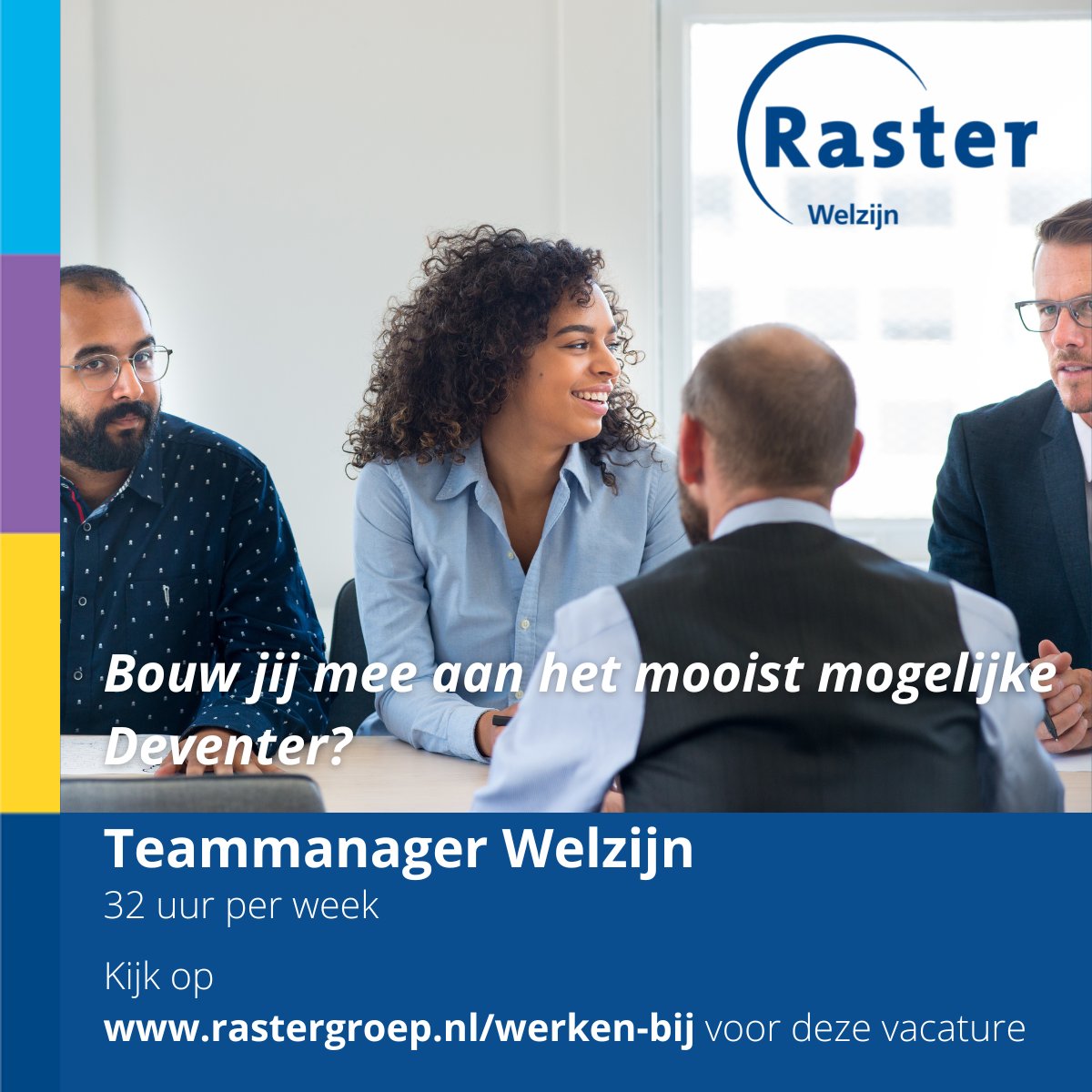 Geef jij leiding aan een team van bevlogen jongeren- en kinderwerkers? En bouw jij zo samen met hen, bewoners en collega-organisaties mee aan het mooist mogelijke Deventer? 
rastergroep.nl/vacature-teamm…

#teammanager #welzijn #sociaalwerk #vacature #kombijdeclub #jointheclub #raster
