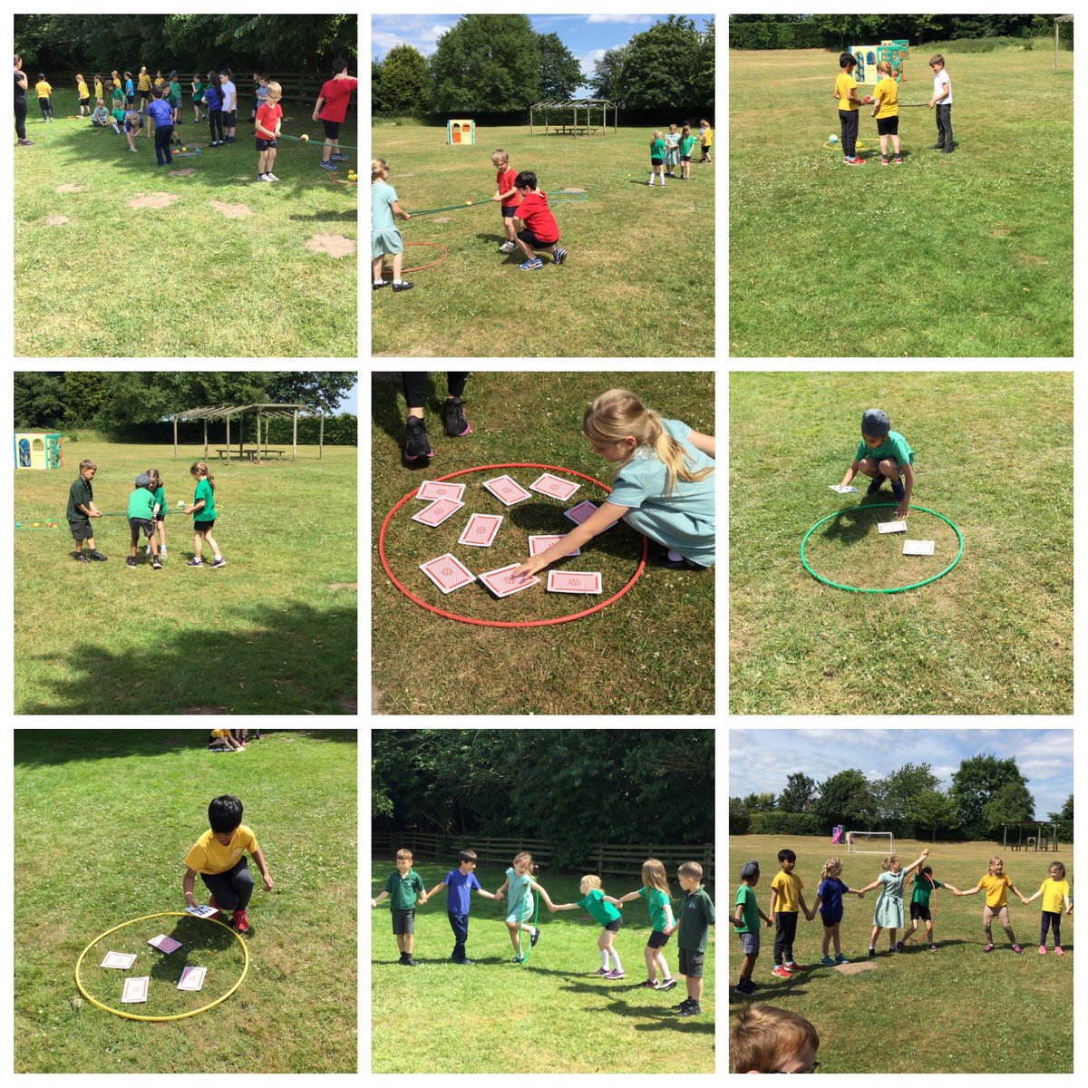 trisschool's tweet photo. Year 2 have been using their team work this afternoon to make sure they listen and communicate with each other to complete the games. Thank you @AccelerateLS for providing a fun-packed day for all our children. #NationalSportsWeek https://t.co/drqI30cEAR
