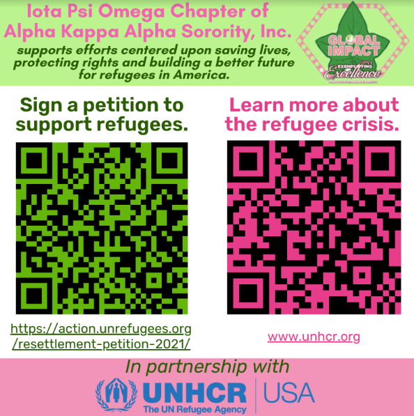 IotaPsiOmega's tweet photo. Today is also World Refugee Day! Click the link in our bio to learn more about World Refugee Day and ways that you can support this cause. https://t.co/uTIMGoZYUG