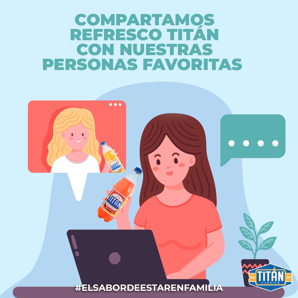 RefrescoTitanmx's tweet image. La distancia no es un problema para compartir con nuestras personas favoritas. 🤗🥤
Etiqueta a tu amiga, vayan por su #RefrescoTitán y hagan una videollamada. 😉

#SaludPorLosBuenosTiempos